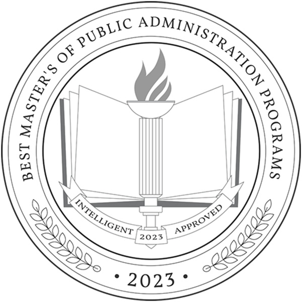 Badge: Best Masters of Public Administration Programs by Intelligent 2023